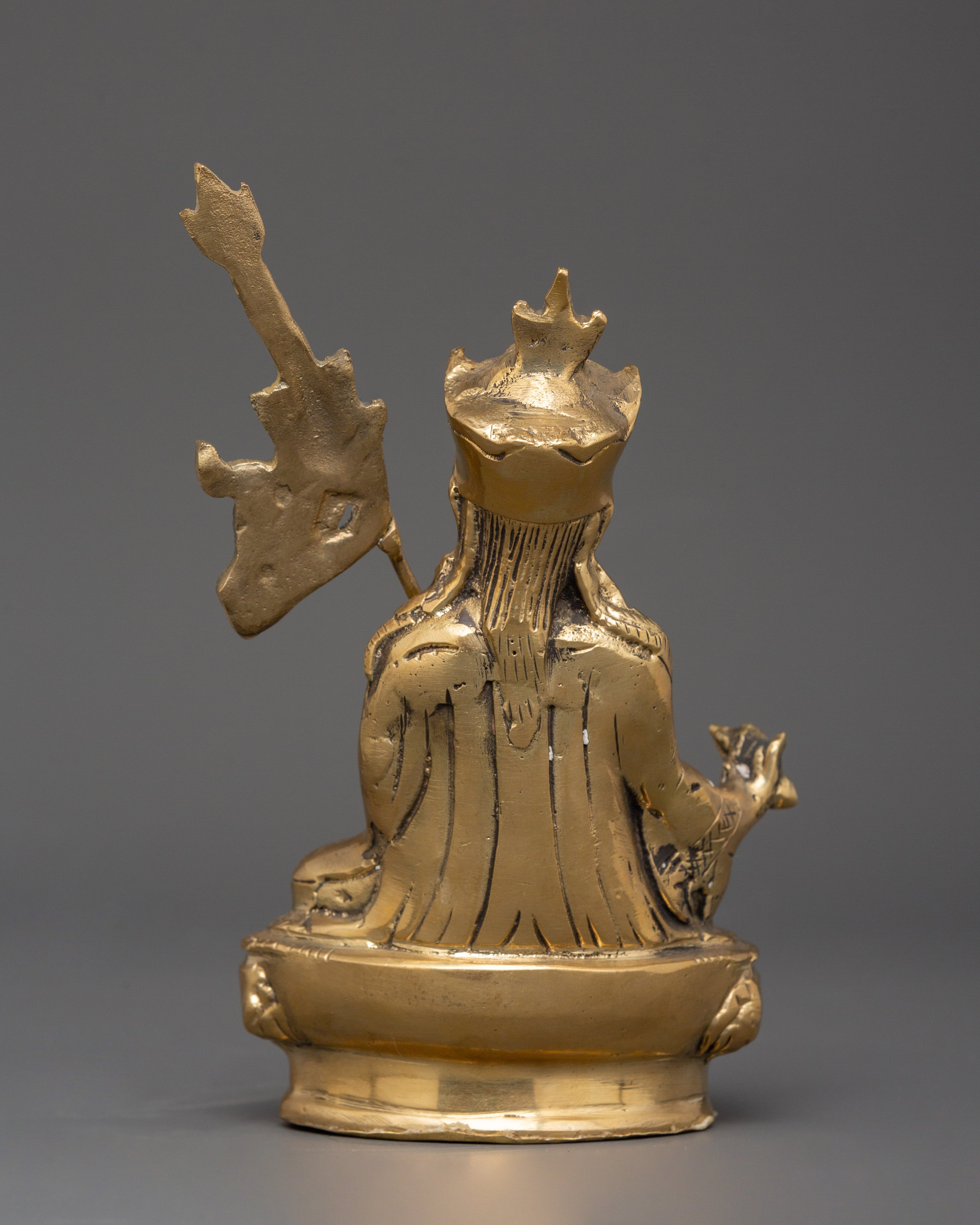 Brass Guru Rinpoche Statue | The Lotus-Born Master of Tibetan Buddhism