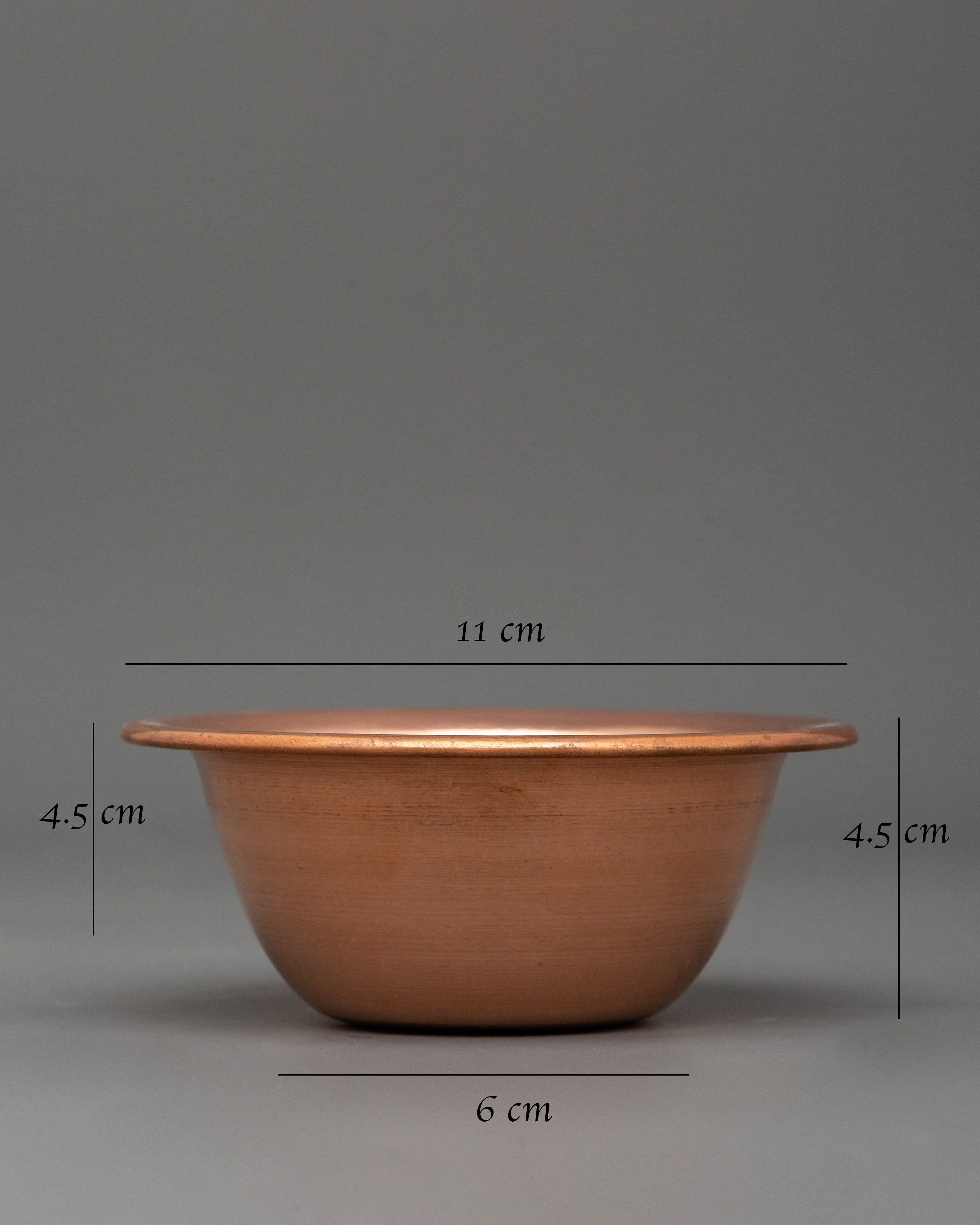 Copper Offering Water Bowls |  Ritual & Meditation