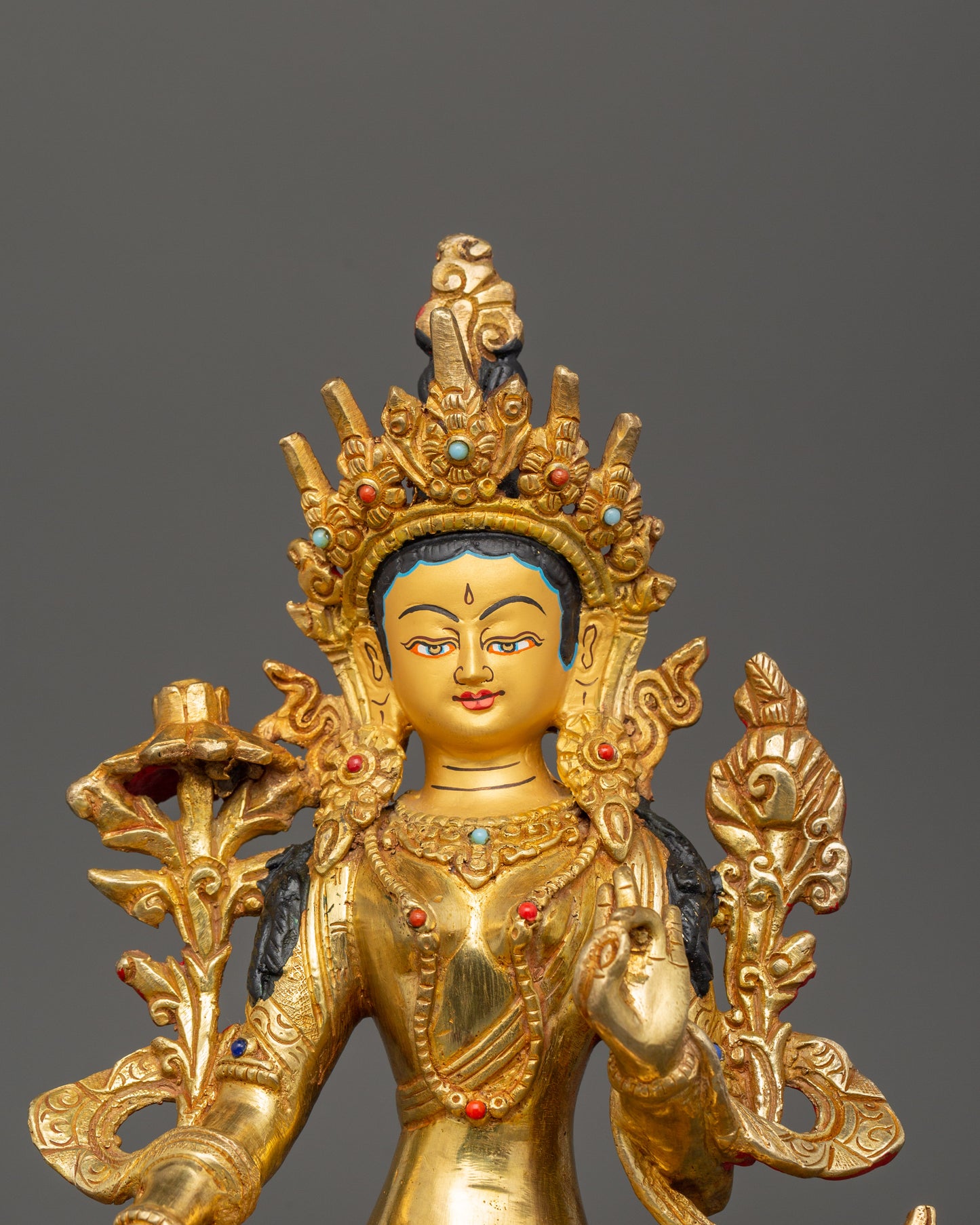 Buddhist Deity Green Tara Statue | Goddess of Protection and Swift Aid