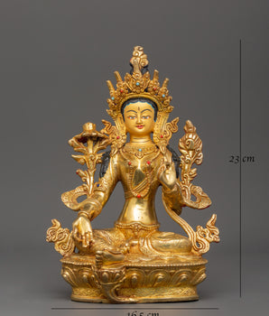 Buddhist Deity Green Tara Statue | Goddess of Protection and Swift Aid