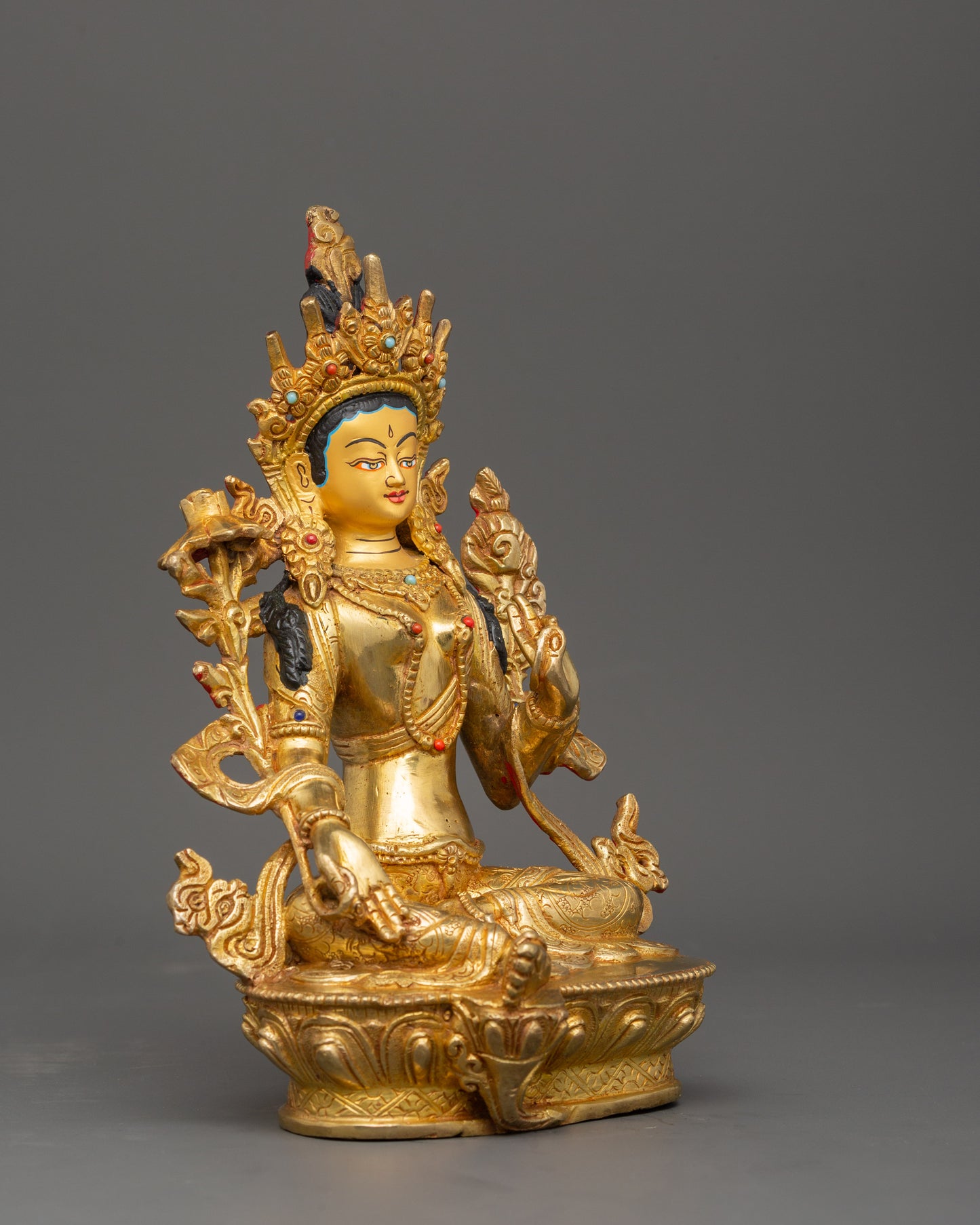 Buddhist Deity Green Tara Statue | Goddess of Protection and Swift Aid