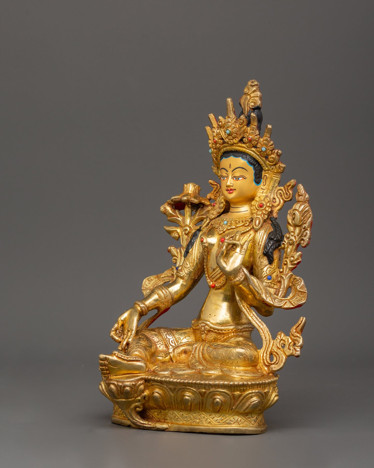 Buddhist Deity Green Tara Statue | Goddess of Protection and Swift Aid