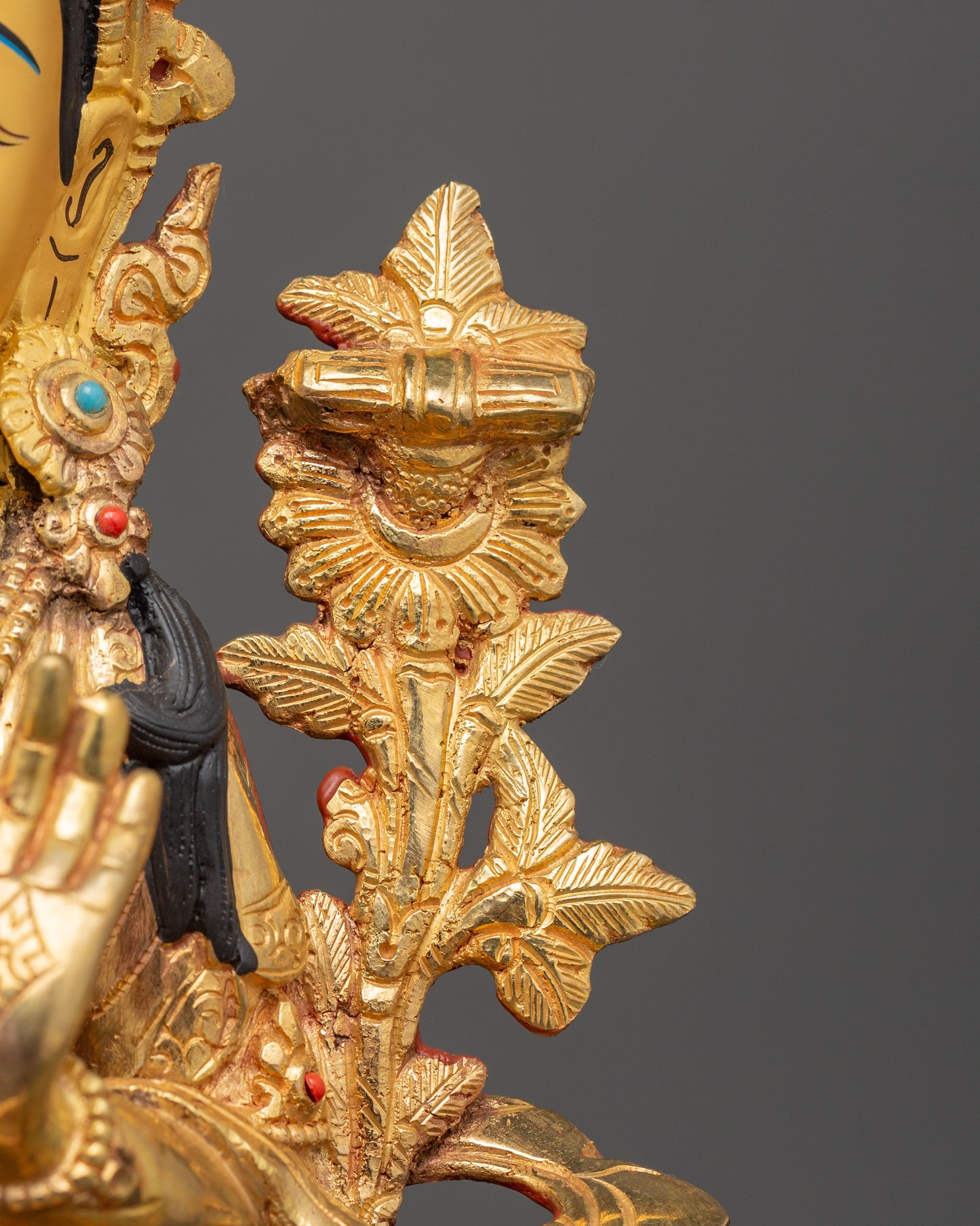 Tibetan Wisdom Deity Manjushri Statue | Bodhisattva of Wisdom and Insight