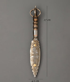Tibetan Vajra Sacred Knife |  Handcrafted Iron Ritual Tool