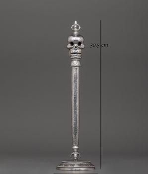 Tibetan Ritual Tool Scepter Khatvanga | Ideal for Rituals and Tantric Rituals