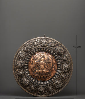 Manjushri Wall Hanging | Handcrafted Iron and Copper Wall Art