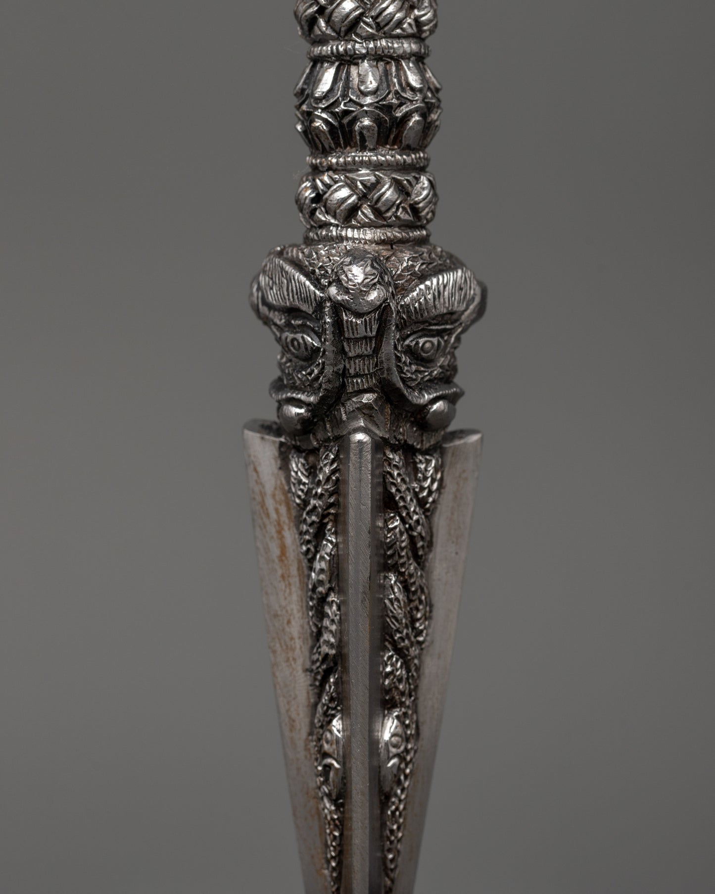 Iron Body Phurba | Tibetan Ritual Dagger with Vajra and Wrathful Deity