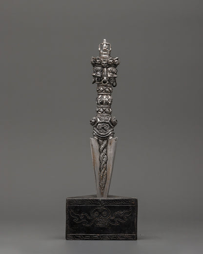 Iron Body Phurba | Tibetan Ritual Dagger with Vajra and Wrathful Deity