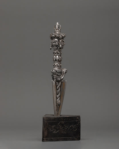 Iron Body Phurba | Tibetan Ritual Dagger with Vajra and Wrathful Deity