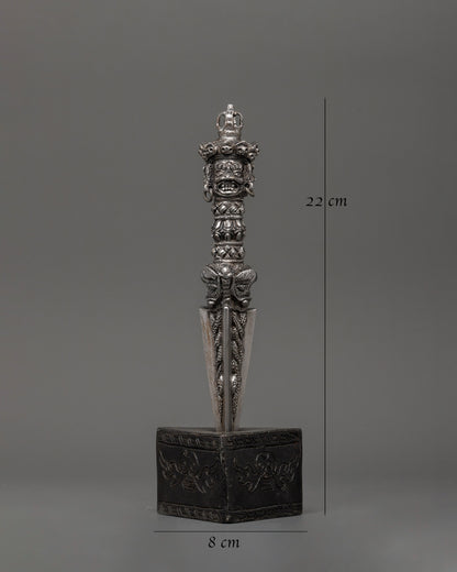 Iron Body Phurba | Tibetan Ritual Dagger with Vajra and Wrathful Deity