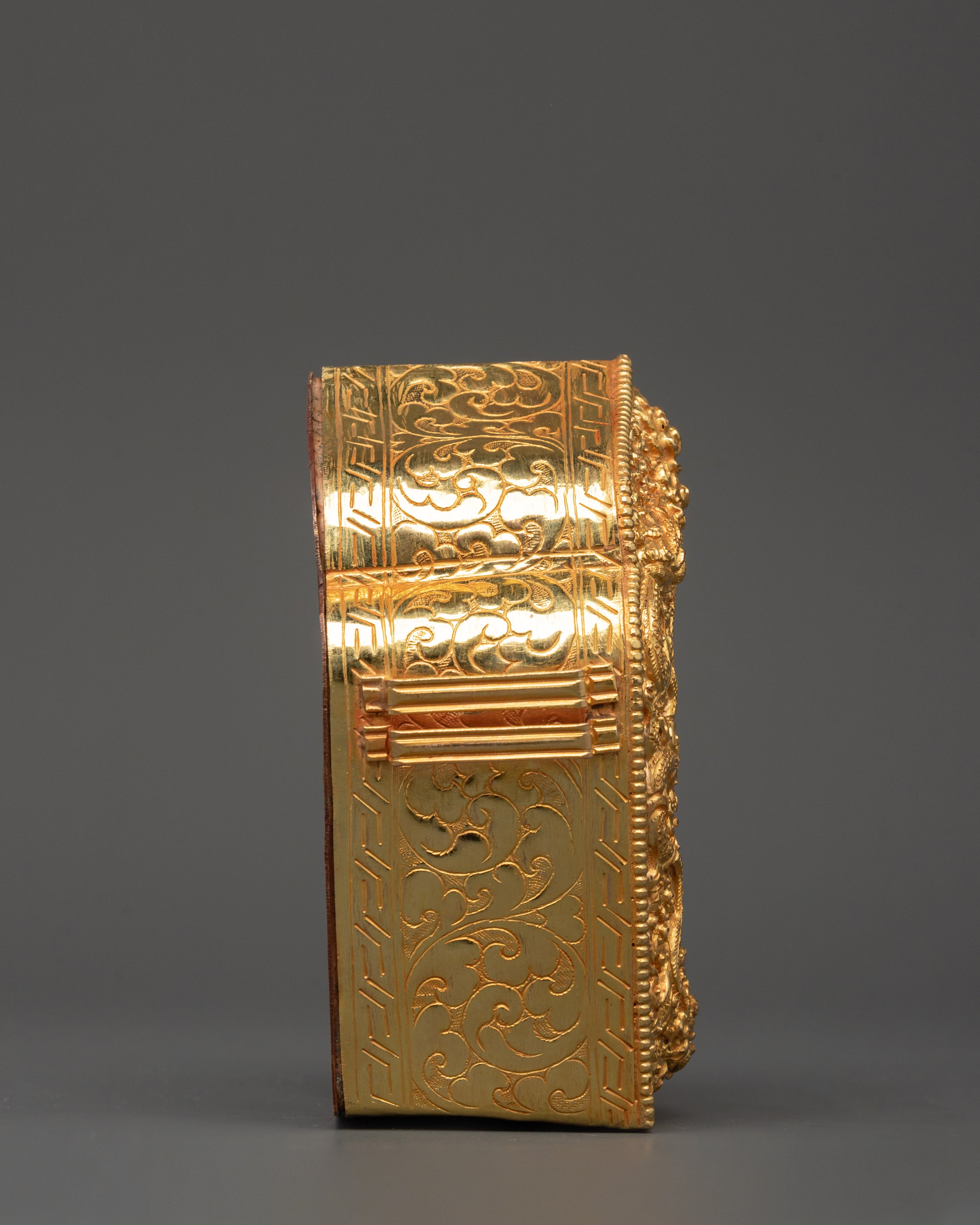 Precious Relic Holder Ghau Box | Beautiful Gold-Plated Copper Body