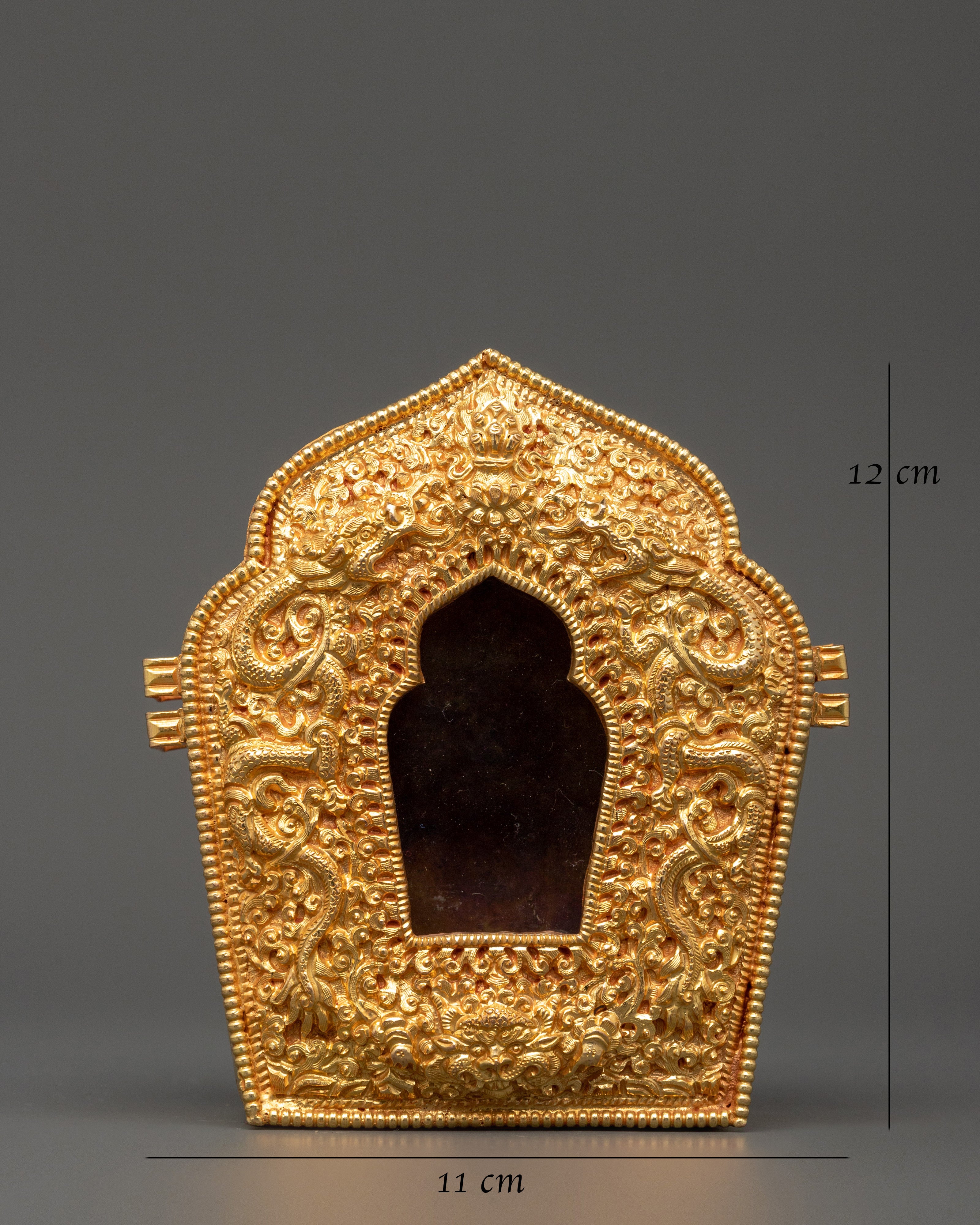 Precious Relic Holder Ghau Box | Beautiful Gold-Plated Copper Body