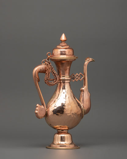 Buddhist Copper Ceremonial Ewer | Sacred Ritual Vessel