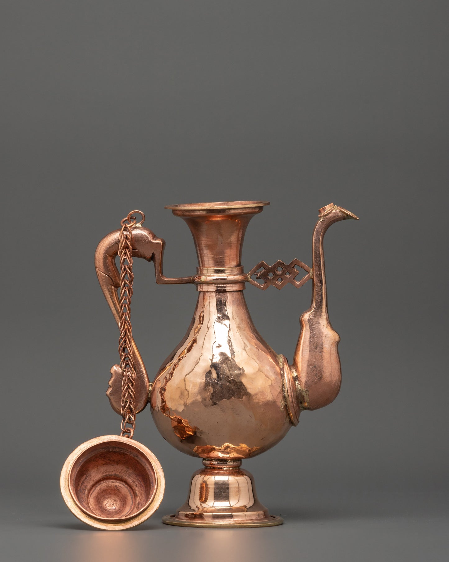 Buddhist Copper Ceremonial Ewer | Sacred Ritual Vessel