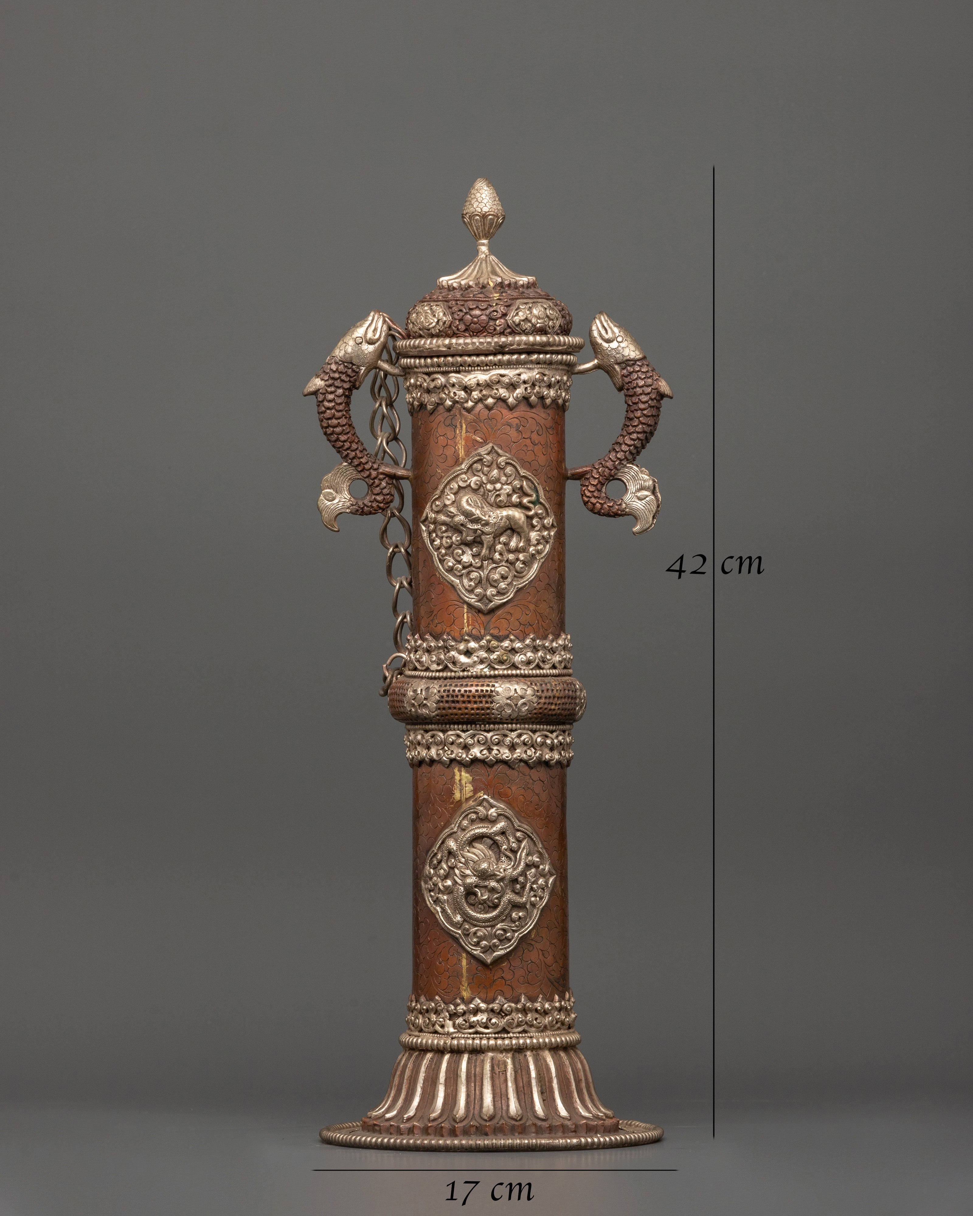 Buddhist Traditional Copper Incense Burner Set | Religious Altar Decor