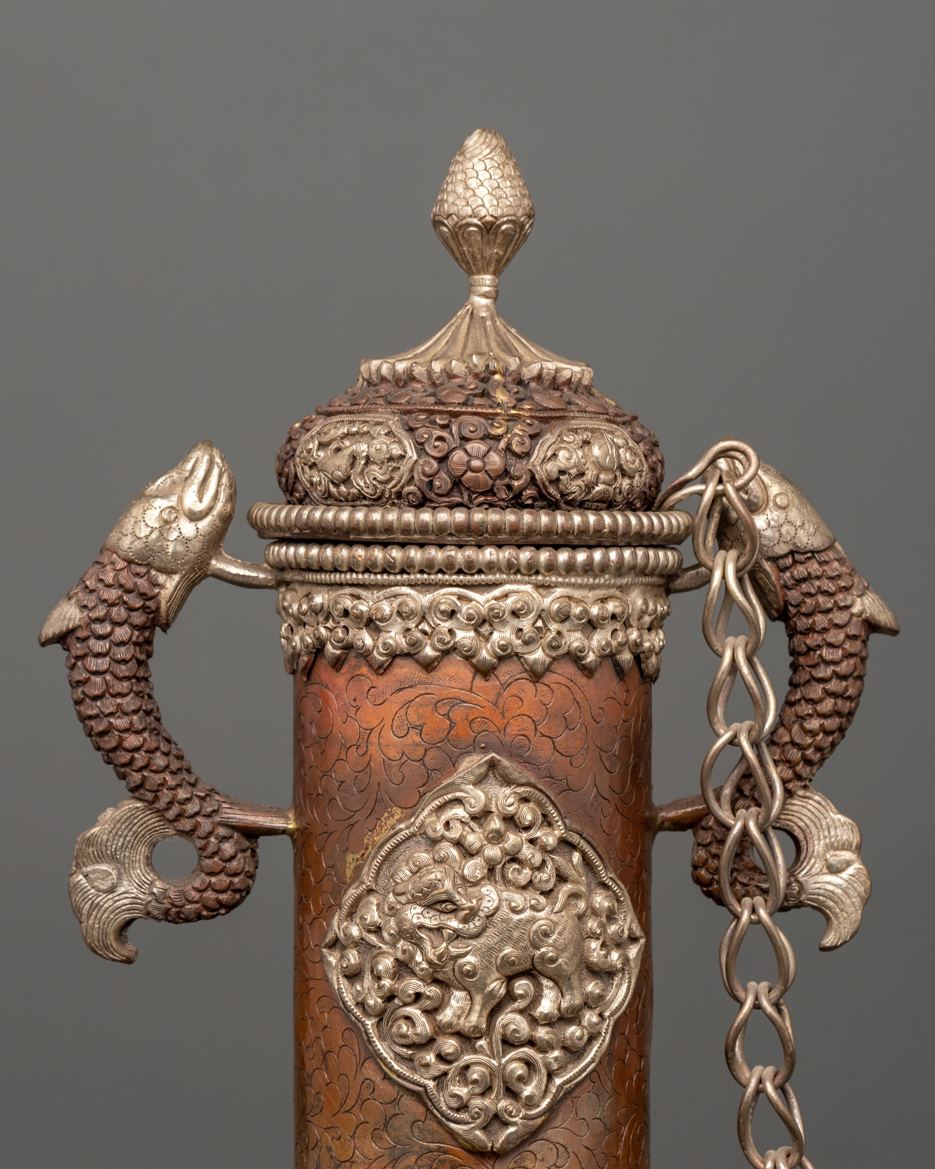 Buddhist Traditional Copper Incense Burner Set | Religious Altar Decor