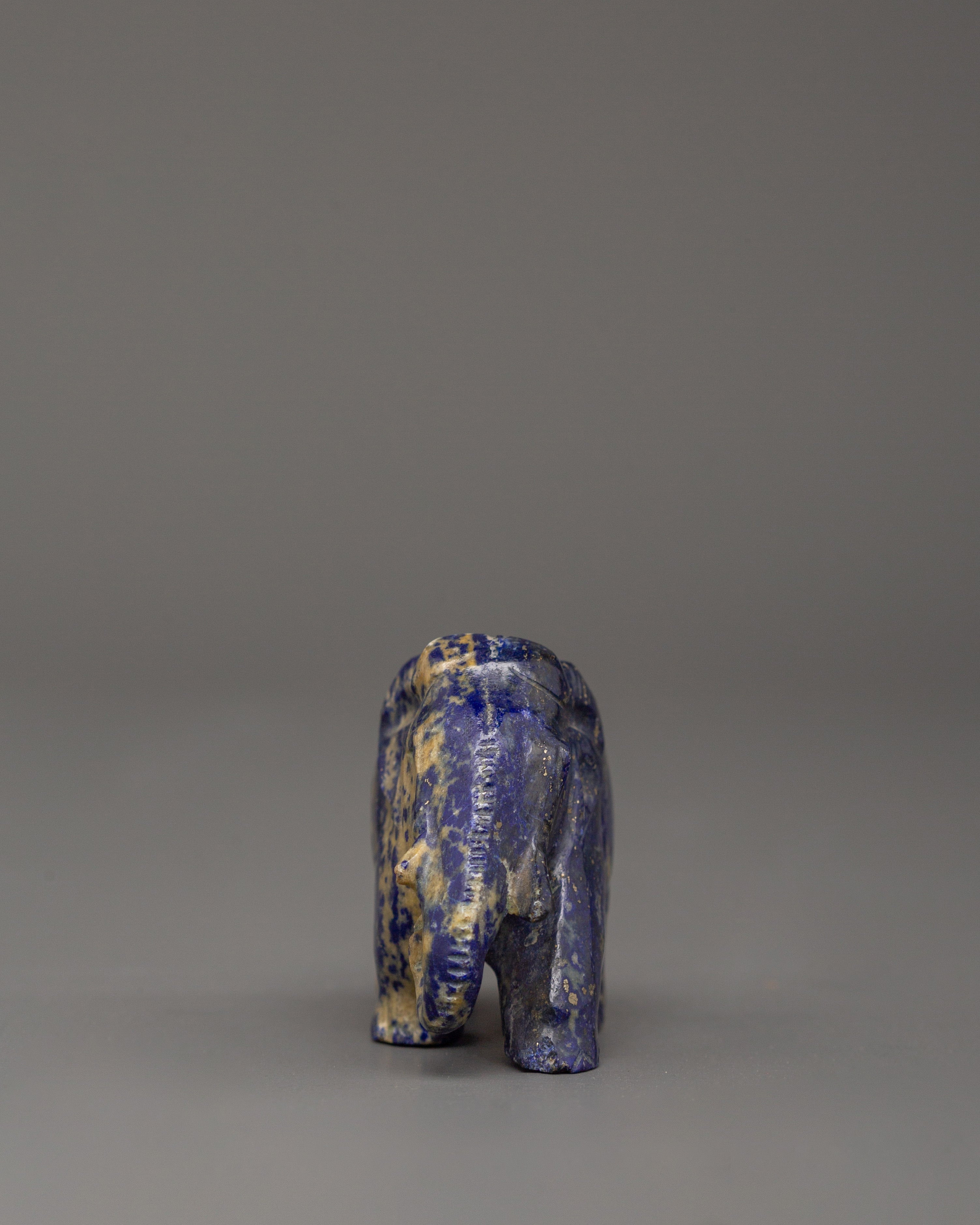 Lapis Lazuli Elephant Statue | Symbol of Wisdom and Strength