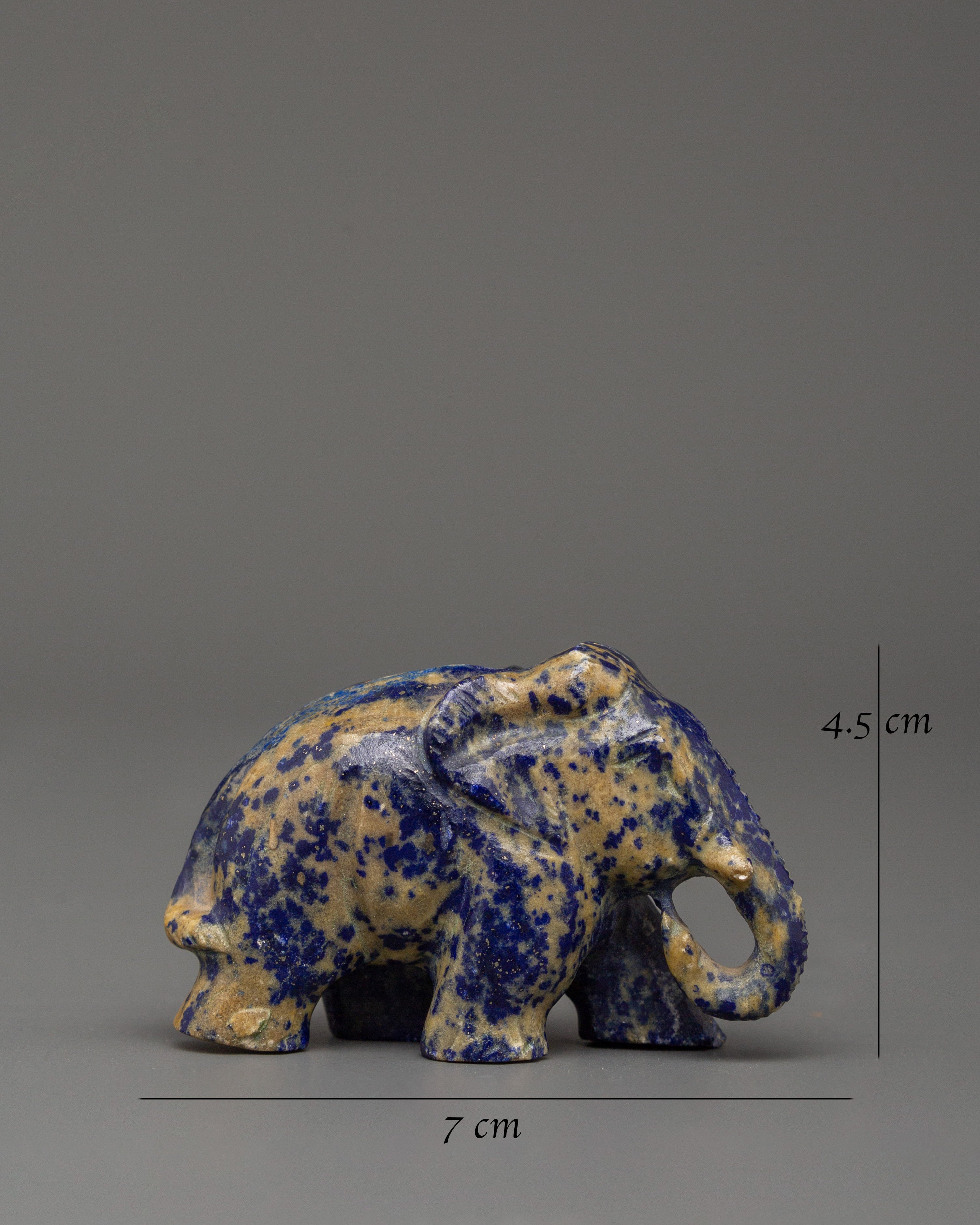 Lapis Lazuli Elephant Statue | Symbol of Wisdom and Strength