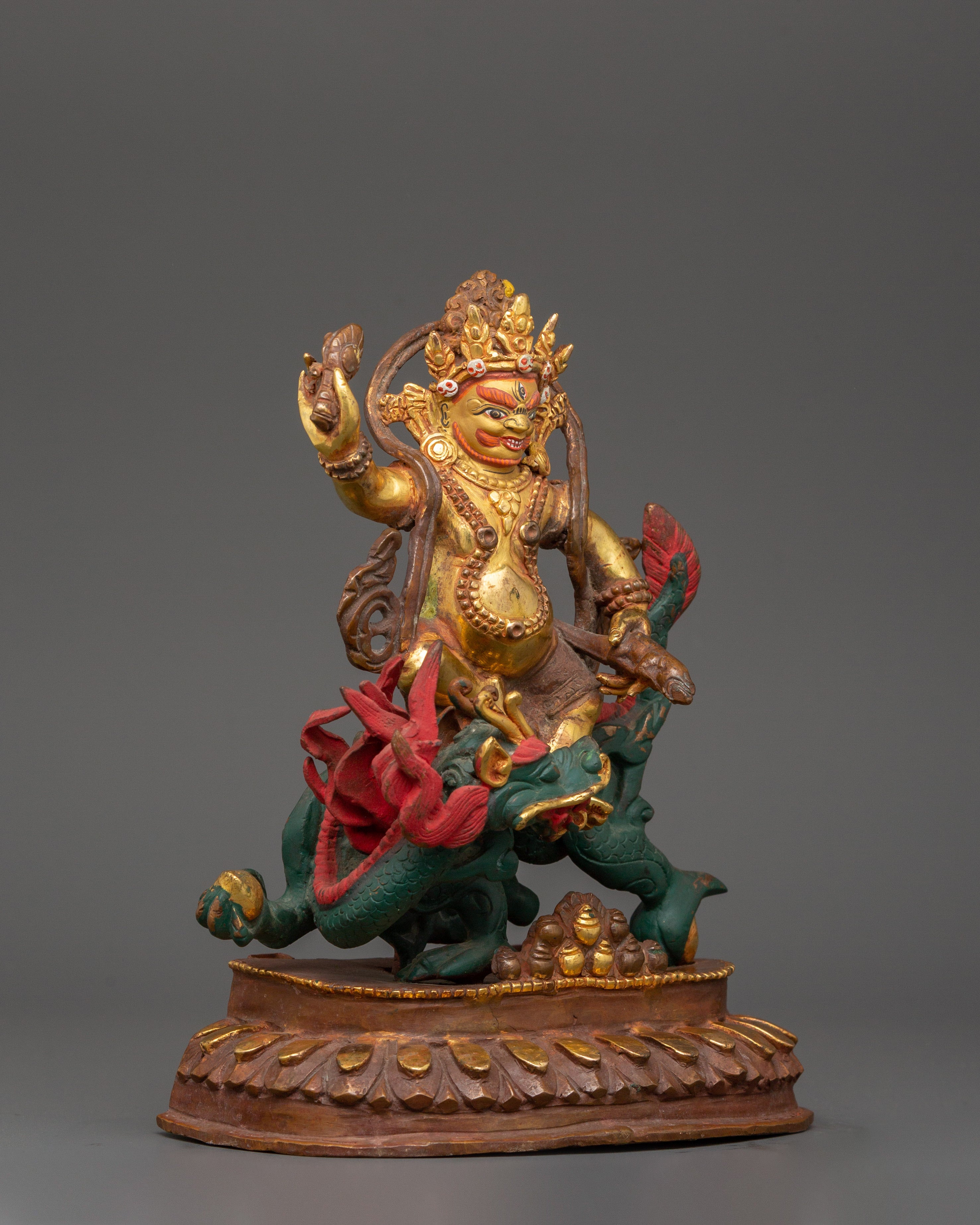 White Dzambhala Sculpture | Symbol of Wealth and Blessings