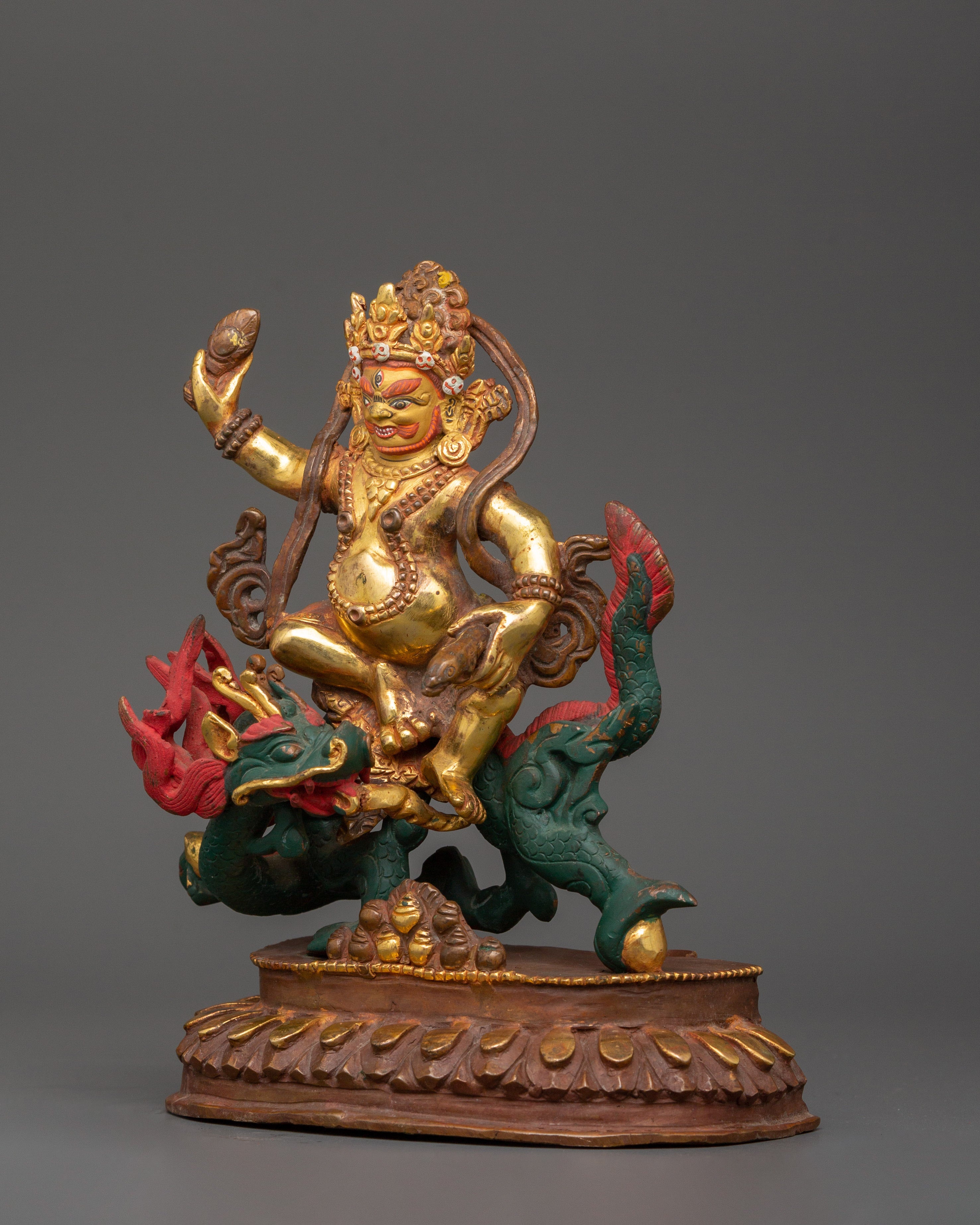 White Dzambhala Sculpture | Symbol of Wealth and Blessings