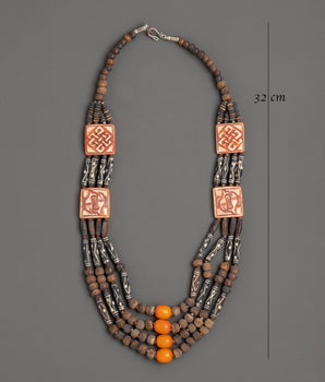 Tibetan Necklace with Auspicious Symbol | Unique Spiritual Buddhist Jewelry