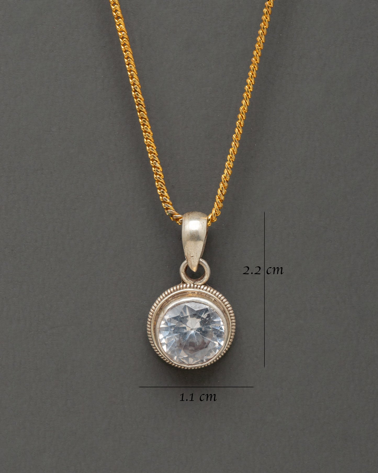 Locket with Artificial Stone | 2.2cm Mini Sacred Pendant