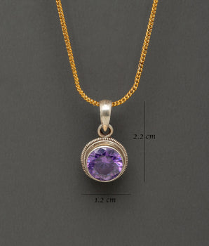 Handmade Mini Locket | 2.2cm Small Artificial Stone Pendant