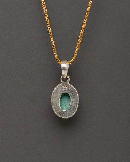 Tibetan Simple Locket | Traditional Artificial Stone Jewelry