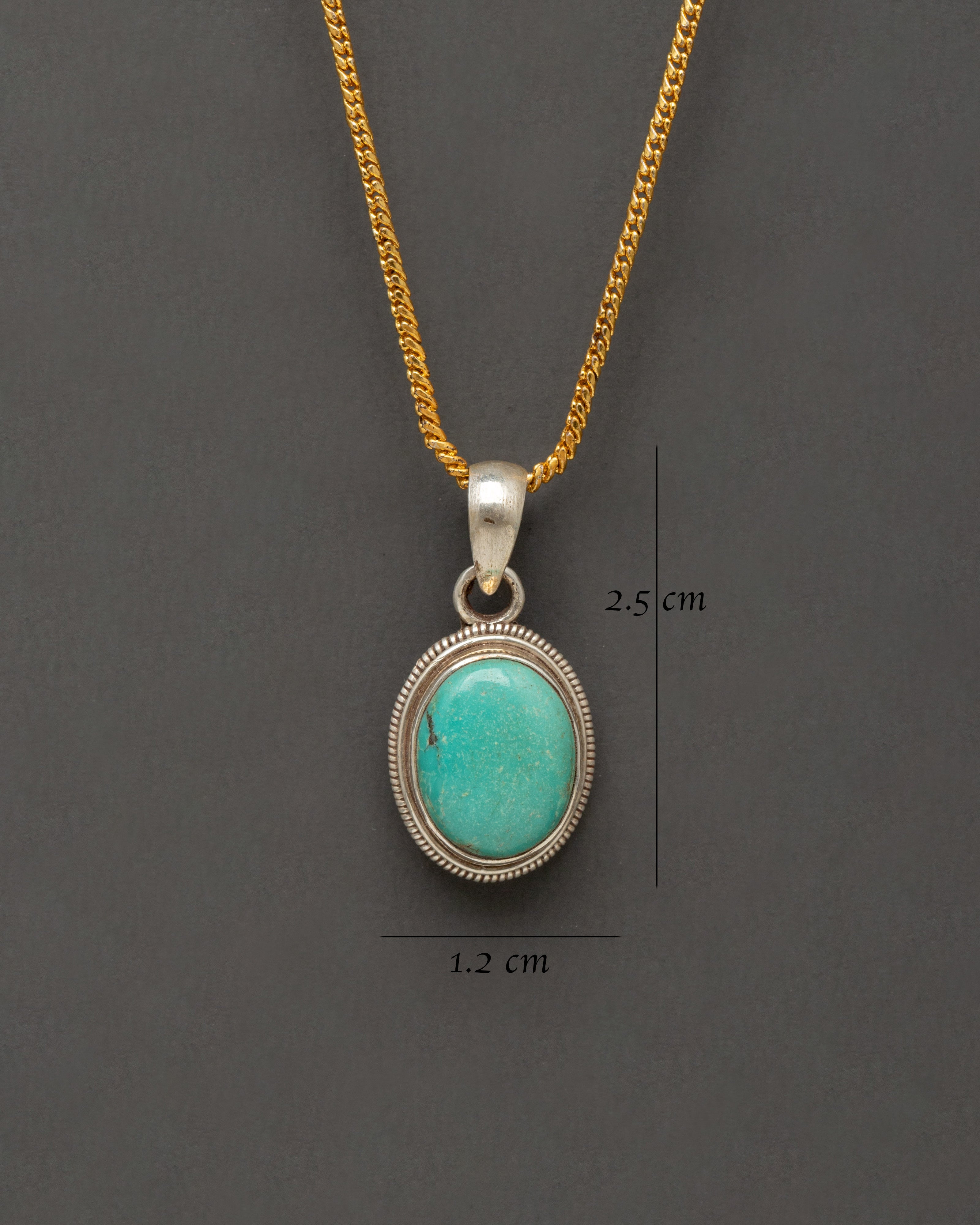 Tibetan Simple Locket | Traditional Artificial Stone Jewelry