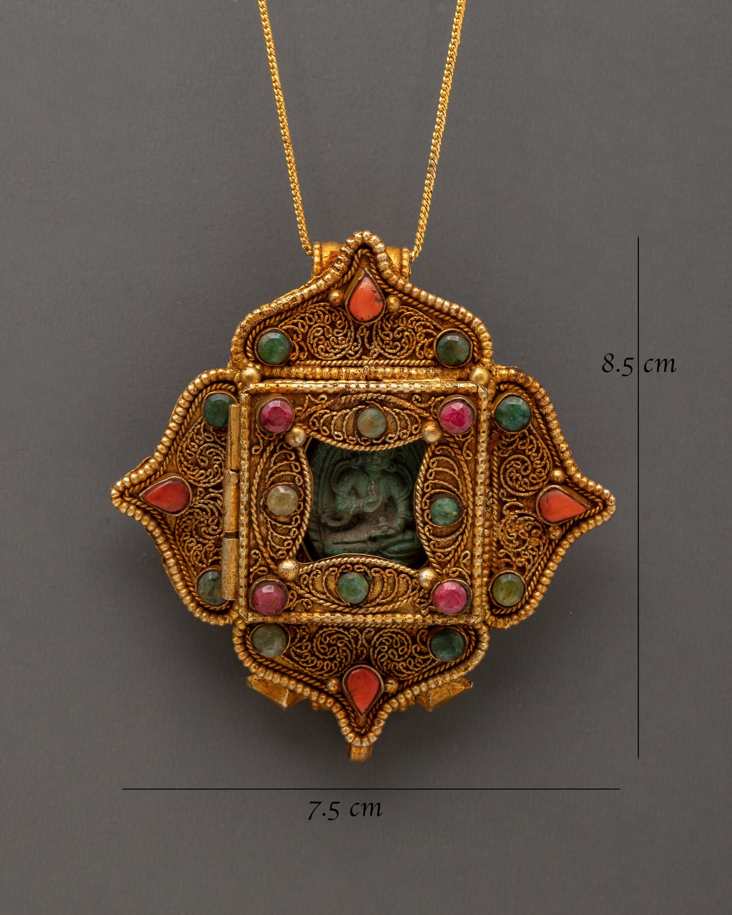 Vajrasattva Ghau Box Locket | Tibetan Buddhist Amulet