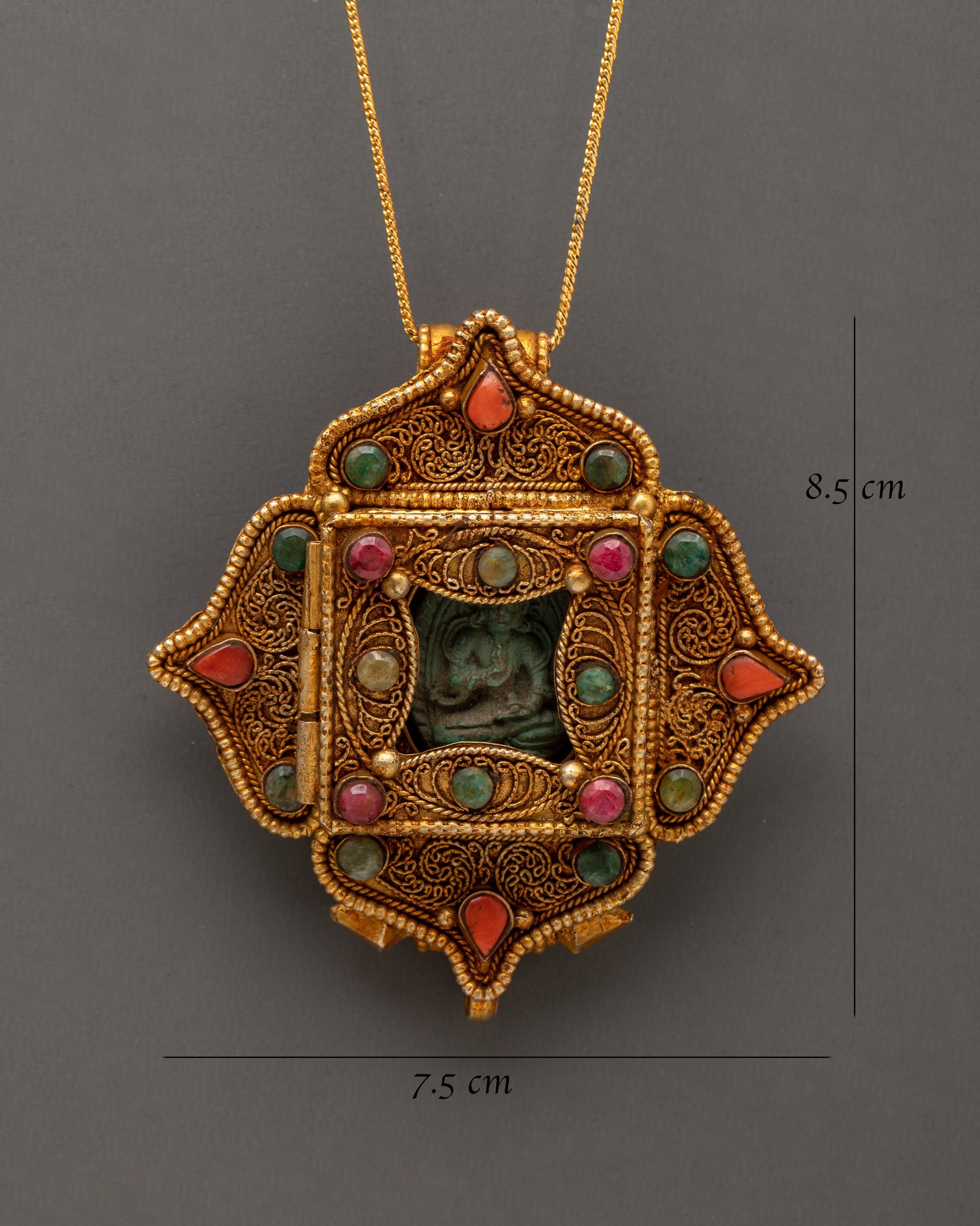 Vajrasattva Ghau Box Locket | Tibetan Buddhist Amulet