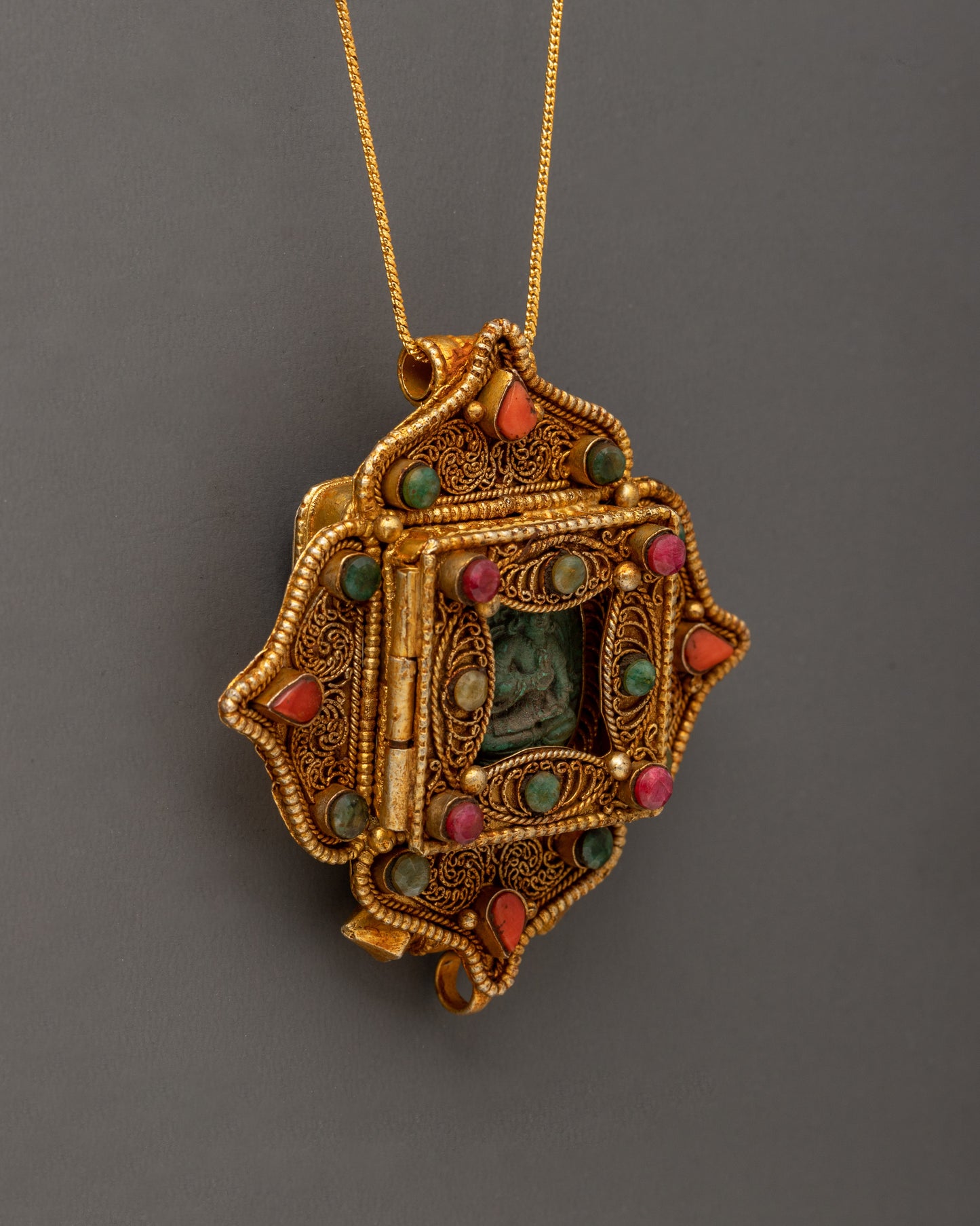 Vajrasattva Ghau Box Locket | Tibetan Buddhist Amulet