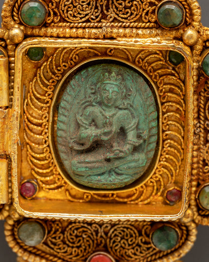 Vajrasattva Ghau Box Locket | Tibetan Buddhist Amulet