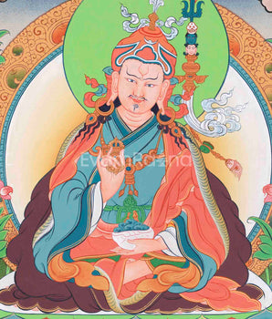 Art Of The Lotus Born Master | Guru Rinpoche Thangka Painting | For Divine Guidance