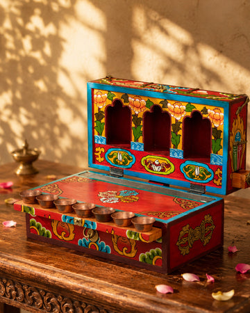 Travelling Altar Box | Buddhist Ritual Objects | Portable Meditation Box