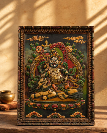 Namtoshe Metal Thangka | Tibetan God of Wealth