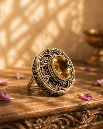Amber Ring | Radiant Glow of Nature's Beauty