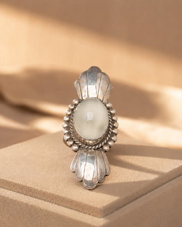 Sterling Silver Ring with Artificial Stone | Lightweight Jewelry