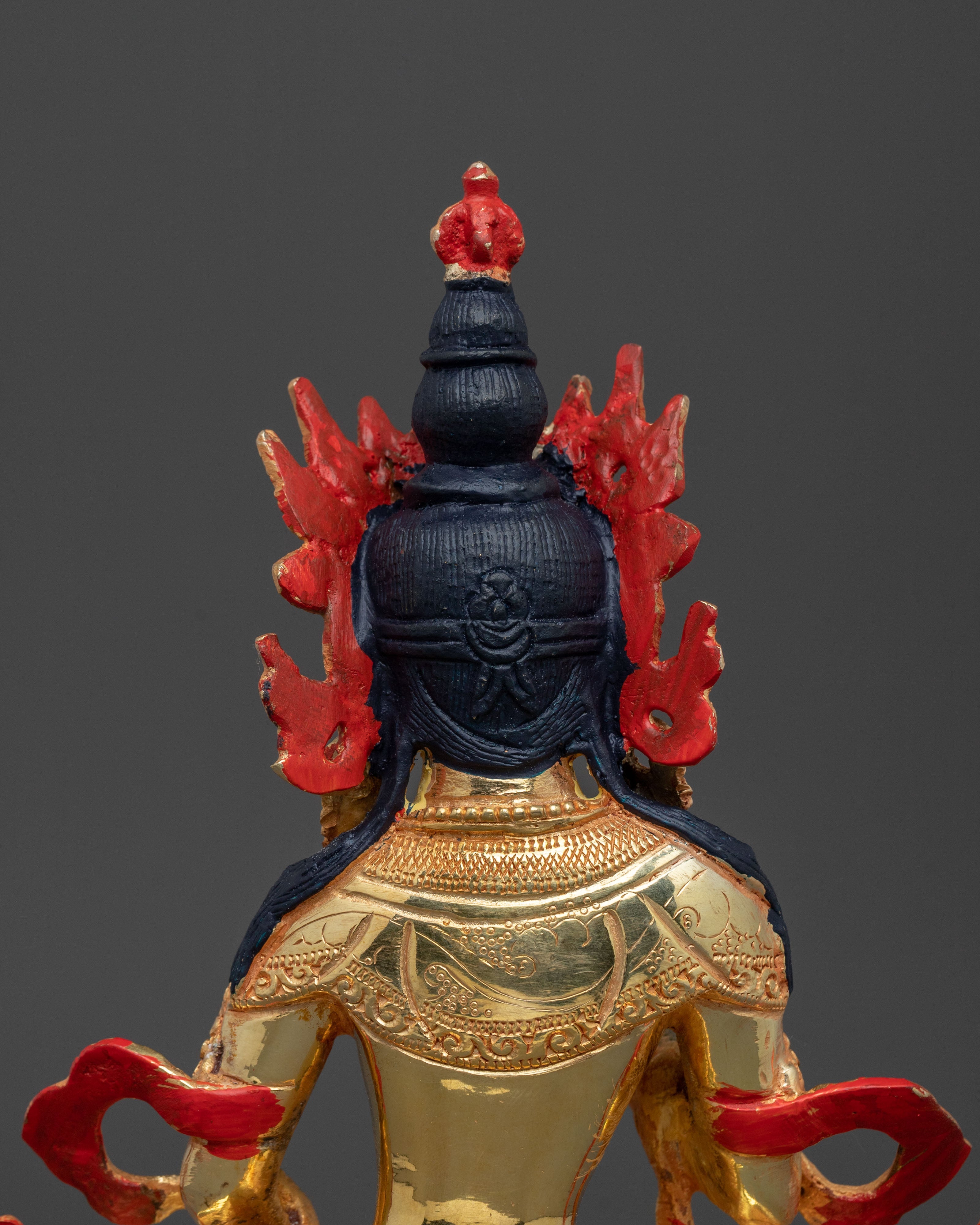 Hand-Carved Vajrasattva Copper Statue |  Buddhist Sacred Art