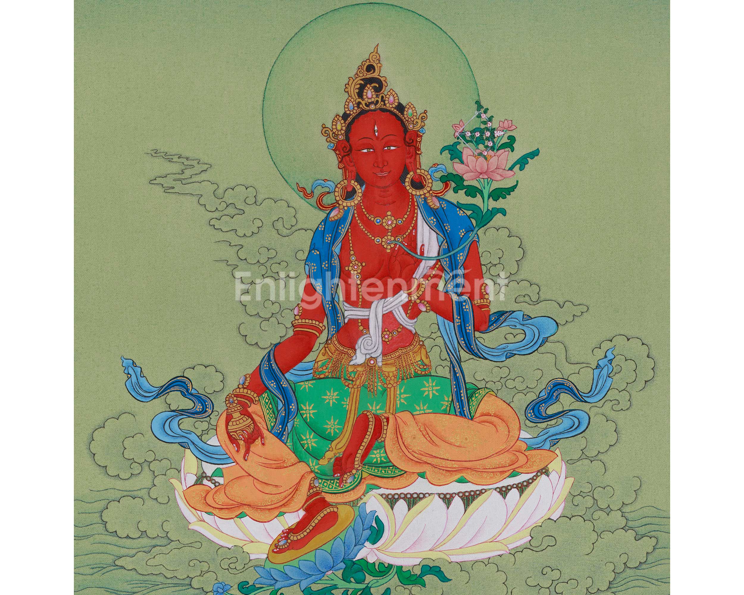 Vajrayana Red Tara Art | Female Buddha of Power and Magnetism