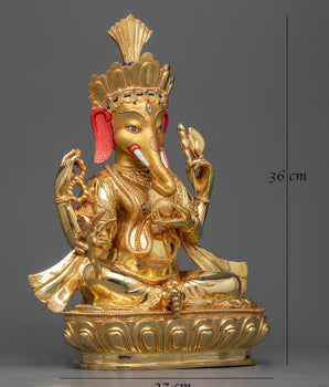 ganesha gilt statue
