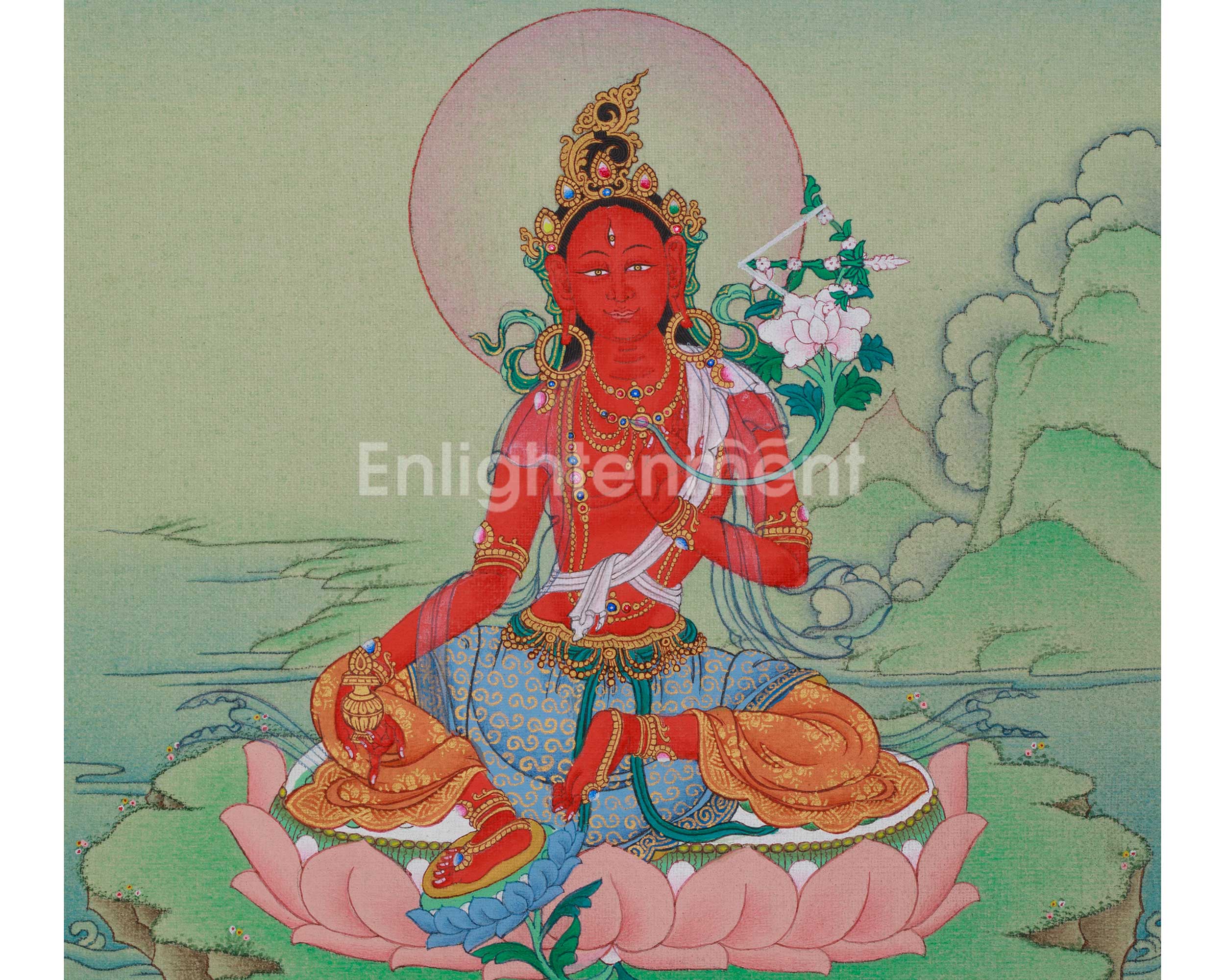 Sacred Red Tara Thangka | Fearless Protection and Meditation Practice
