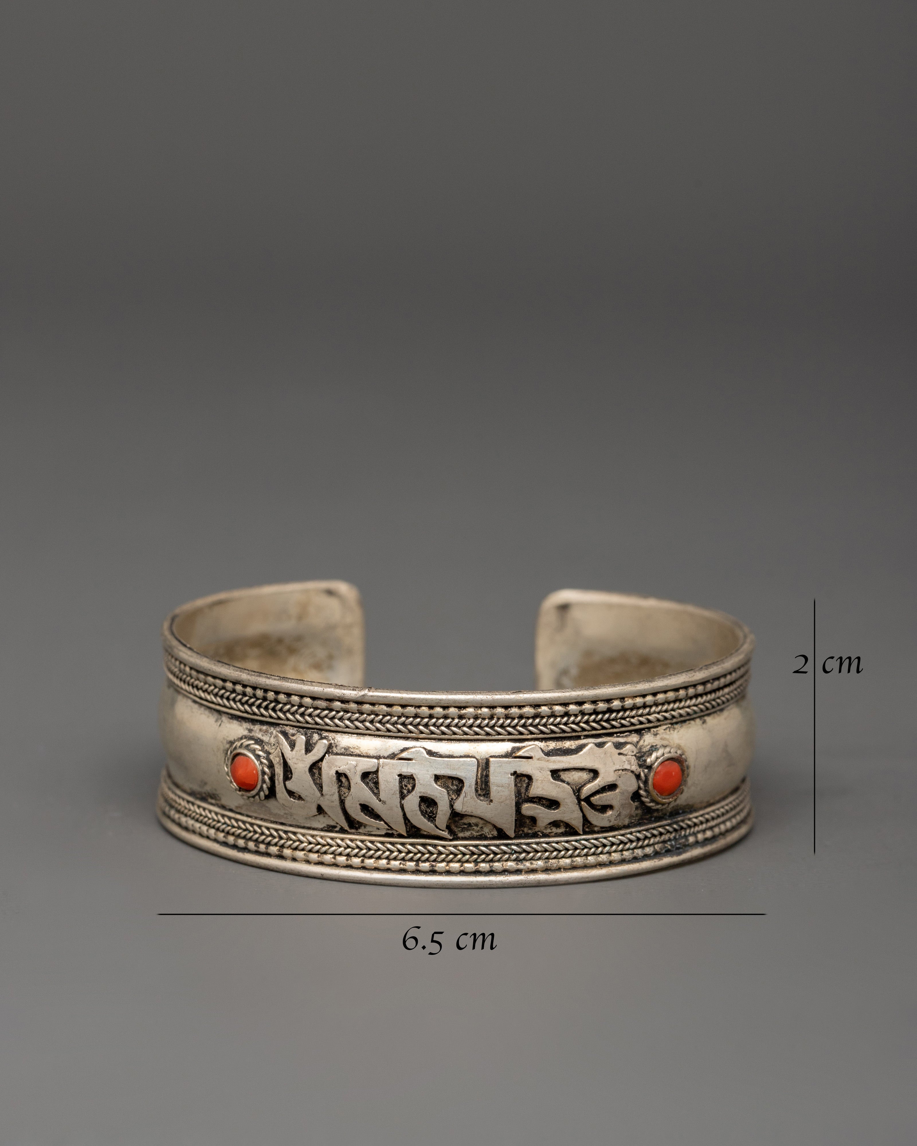 Handmade Silver Bracelet for Accessory | Silver Bracelet with Coral Stone