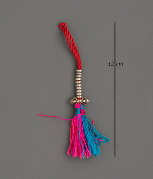 Silver Chupsel With Artificial Stones | Mala Counter