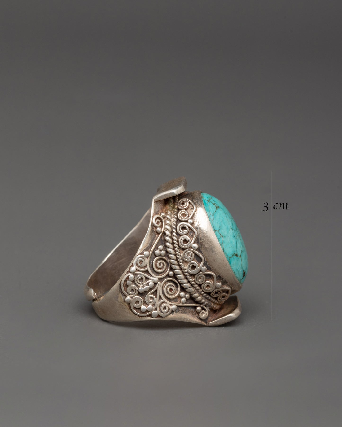 Silver Ring with Beautiful Artificial Stone | Traditional Crafts