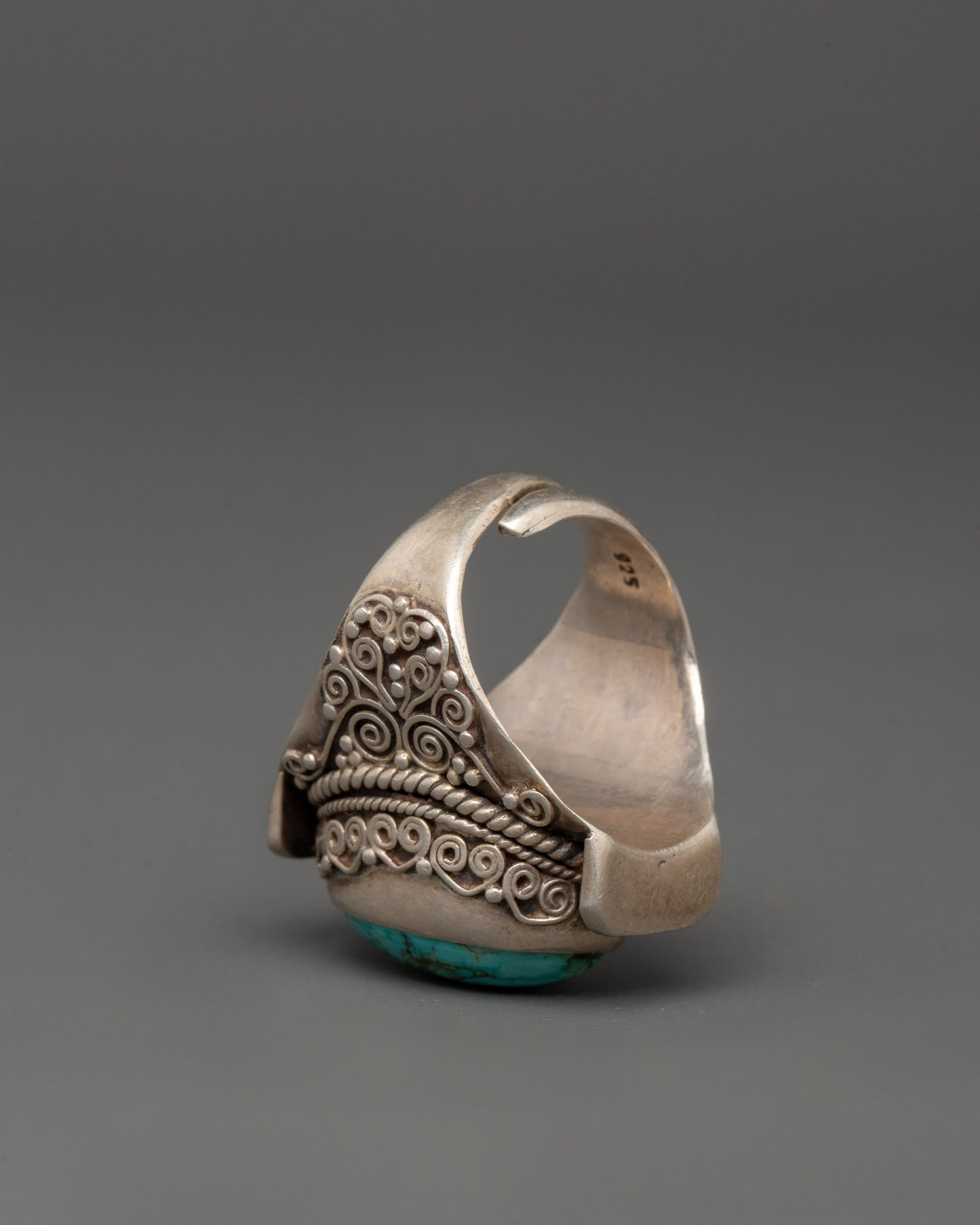 Silver Ring with Beautiful Artificial Stone | Traditional Crafts