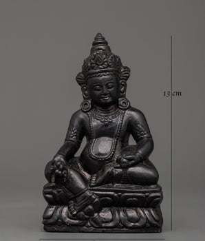 Dzambhala Oxidized Stone Statue | A Symbol of Wealth