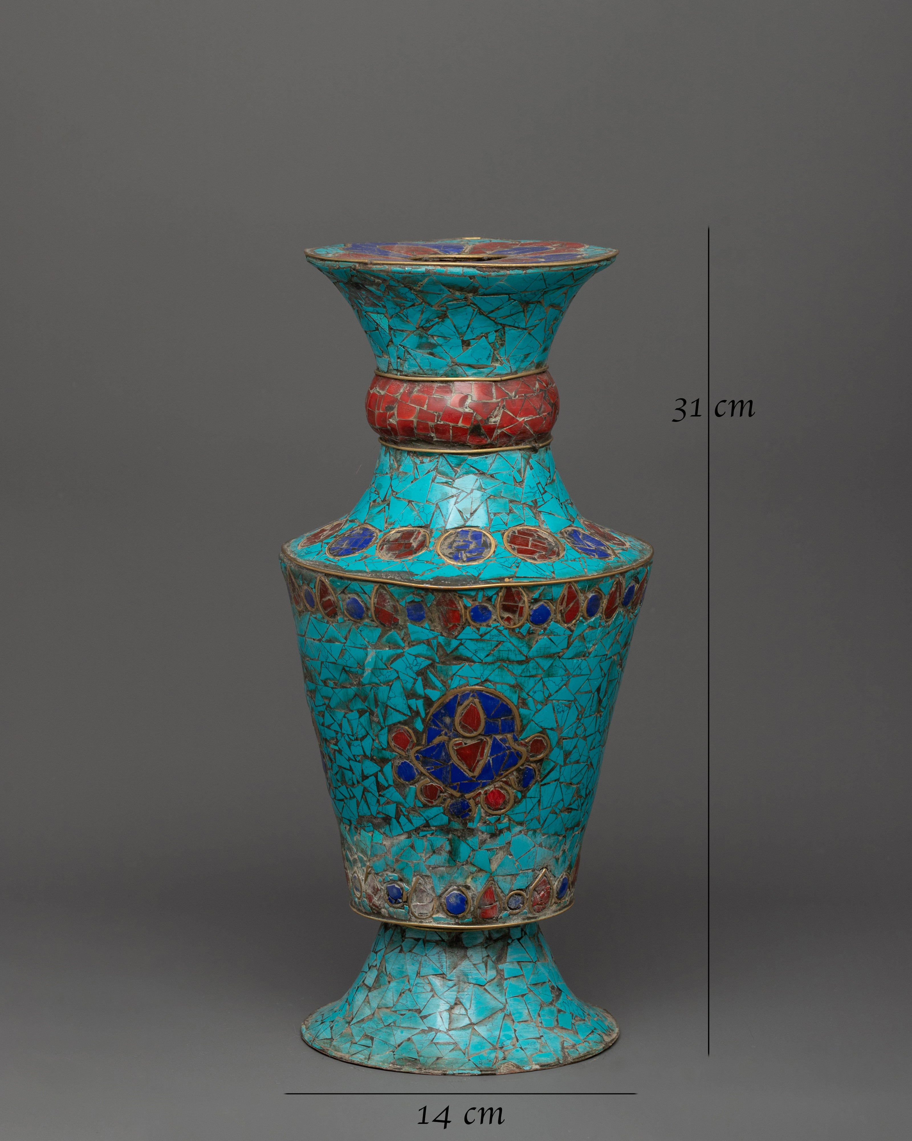 Turquoise Flower Vase | A Blend of Art