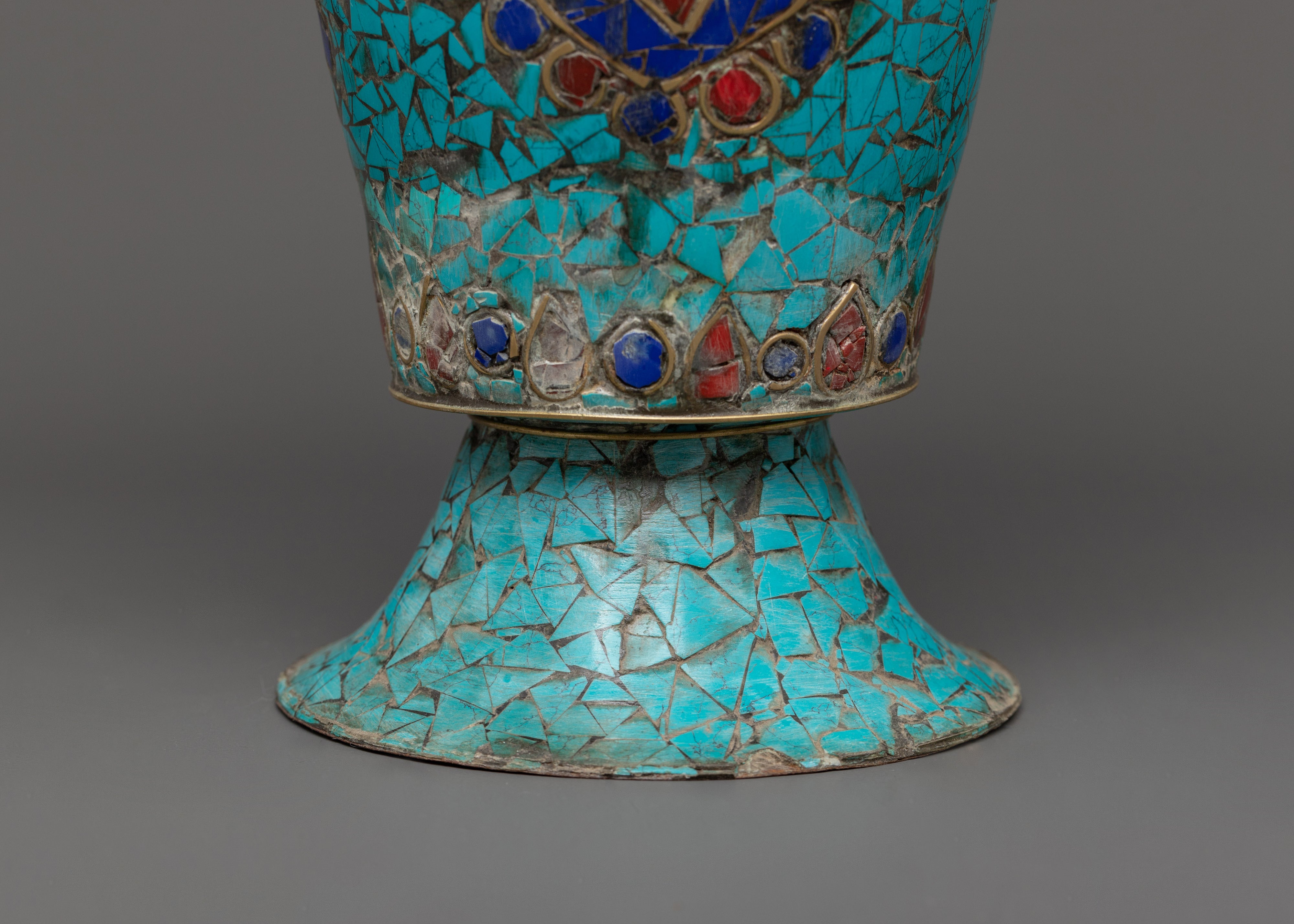 Turquoise Flower Vase | A Blend of Art