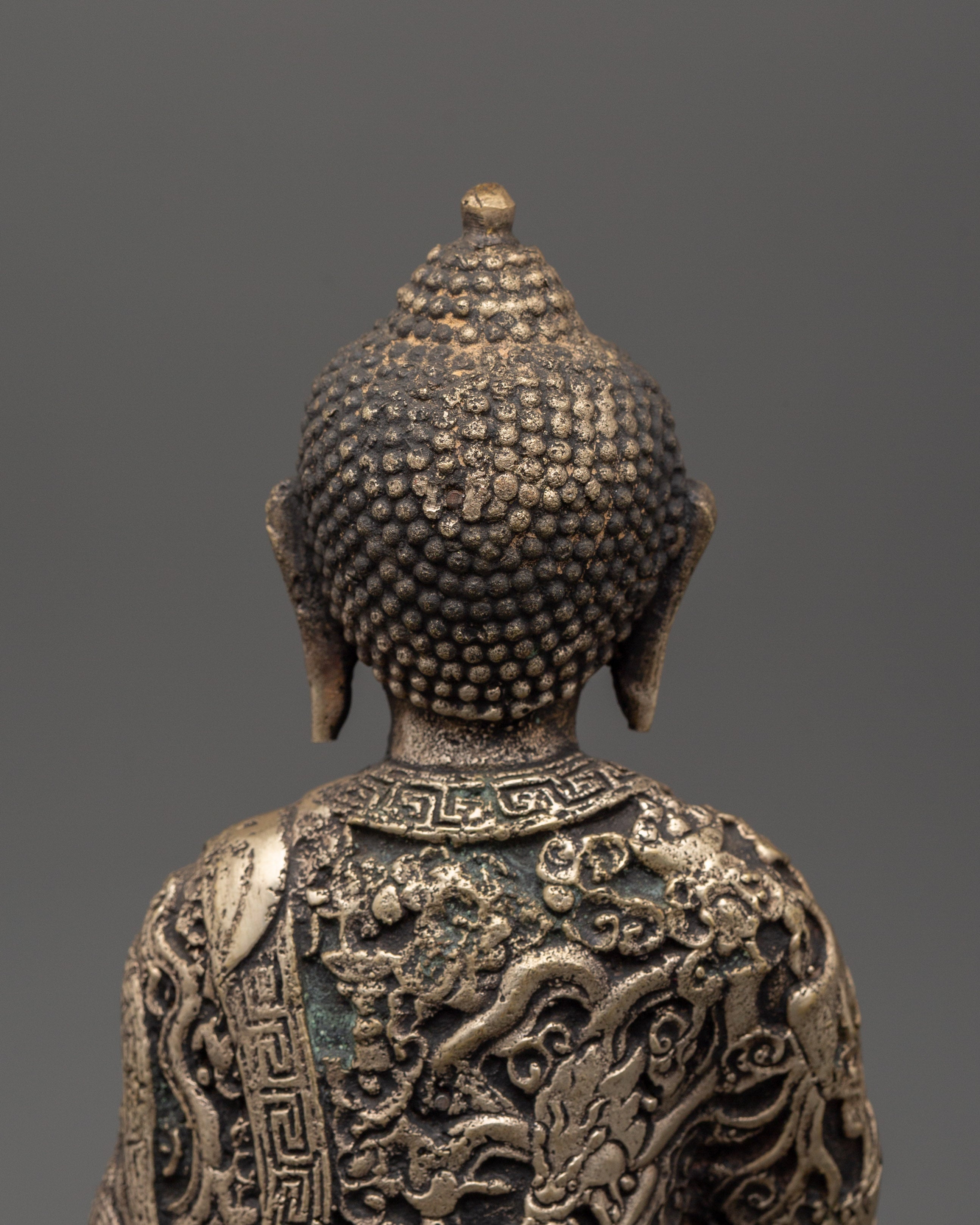 Antique Amoghasiddhi Statue | Brass Buddha of Fearless Victory